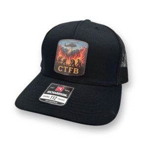Black Hawk Helicopter Hat Black/Black — Center Design