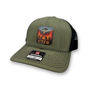 Black Hawk Helicopter Hat Loden/Black — Center Design